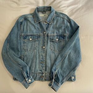 TopShop Tall Moto Denim Jacket Size 10 / US 6 / EUR 38
